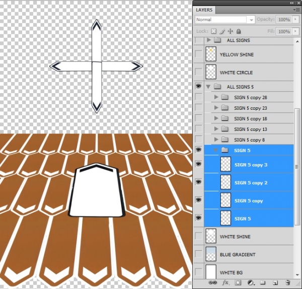 Creation of On my way: Step 6